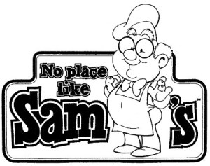 SambosNoPlaceLikeSam'sLogo1981