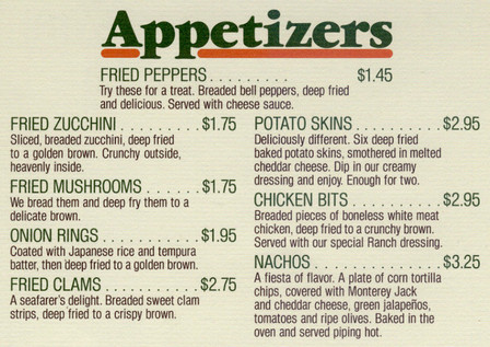 deepfriedappetizersFroggy'sCafe1980